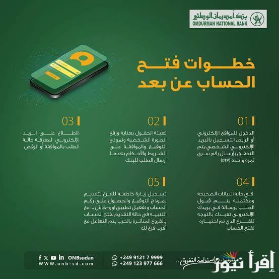 باسهل خطوات .. رابط فتح حساب بنك ام درمان الوطني 2025 اون لاين عبر onb-sd.com